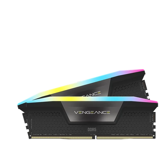 CORSAIR Memória VENGEANCE RGB DDR5 64GB 5600MHz CL40, INTEL XMP (Kit of 2), fekete