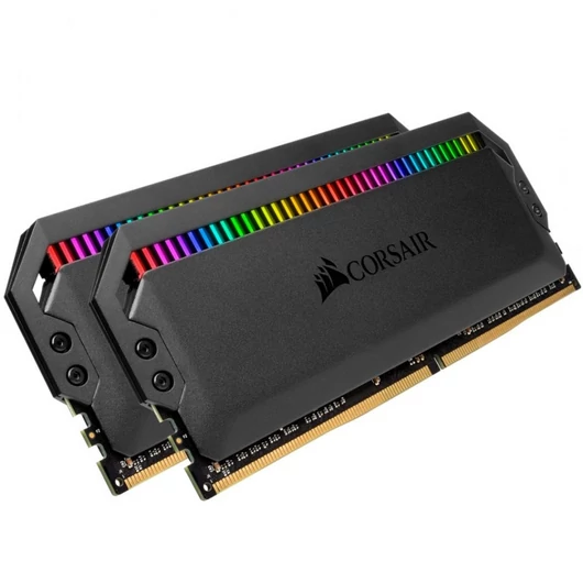 CORSAIR Dominator Platinum RGB 64GB (2x32GB) DDR4 3600MHz fekete hűtőbordával -