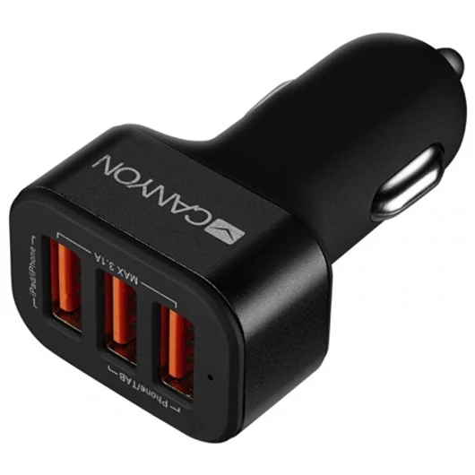 Canyon CNE-CCA06B Triple Mini univerzális autós töltő adapter