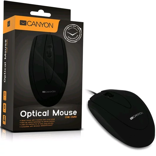 Canyon CNE-CMS1 optikai egér fekete USB