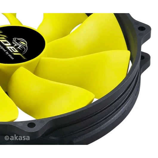 Ventilátor Akasa Viper R PWM 14cm Fekete/Sárga