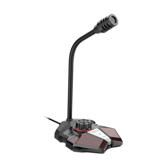 Vertux USB Mikrofon - CONDOR (Plug & Play, flexibilis, USB-C, Headset port, 1,5m kábel, fekete)