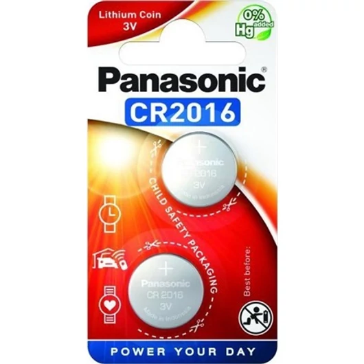 Panasonic CR2016 3V lítium gombelem 2db