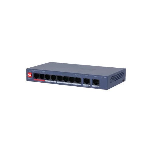 Dahua switch PoE - CS4010-8ET2GT-110 (Cloud menedzsment; 8x 10 / 100 Mbps PoE + 2x 10 / 100 / 1000 Mbps port, 110W)