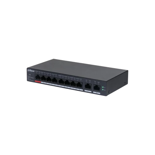 Dahua PoE switch - CS4010-8GT-110 (Cloud menedzsment; 8x 1Gbps PoE + 2x 1Gbps port, 110W)
