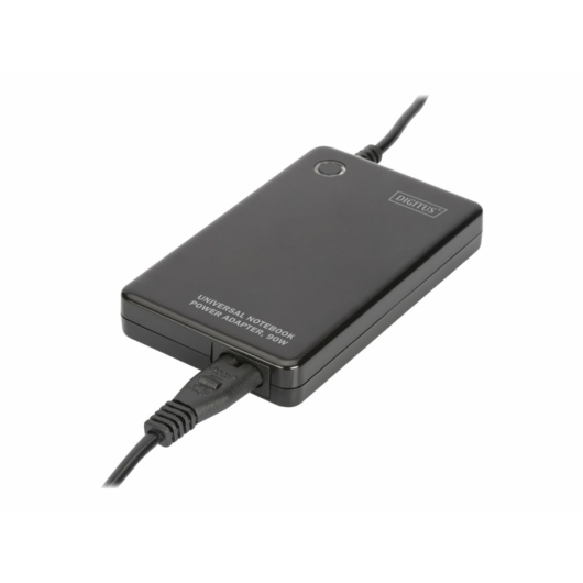 DIGITUS notebook power supply slim 90W out 15/16/18/18.5/19/19.5/20VoltDC incl.11 plug-adaptor + USB charger