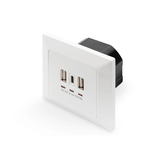 CHARGER BOX F.SMARTPHONE/TABLET 2XUSB 1XUSBTYPE-C 5V 3.1A