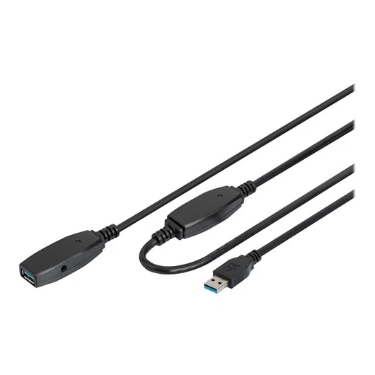 DIGITUS Extension Cable USB 3.0 SuperSpeed Type USB A/A M/F active black 10m