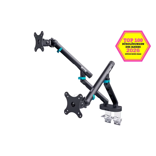 DUAL MONITOR MOUNT2X35 2X10KG MECH.FEDERVESA:75X75100X100BLK