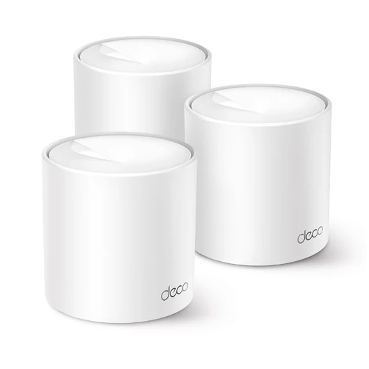 TP-Link Mesh WiFi AX1500 Deco X10 (3 pack; 300Mbps 2,4GHz + 1201Mbps 5GHz; WPA3; Wifi6; OFDMA; MU-MIMO)