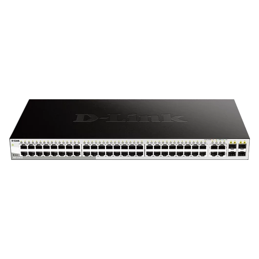 D-LINK Switch 48x1000Mbps + 4xGigabit SFP Menedzselhető Rackes, DGS-1210-52