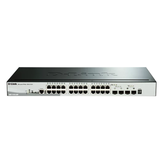 D-Link 28-Port Gigabit Stackable SmartPro PoE Switch including 2 SFP ports and 2