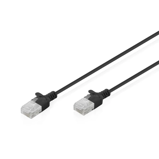 CAT6 U/UTP SLIM PATCH 03M BLK 030M LSZH AWG 32/7 BLACK