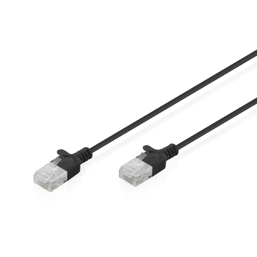 CAT6 U/UTP SLIM PATCH 05M BLK 050M LSZH AWG 32/7 BLACK