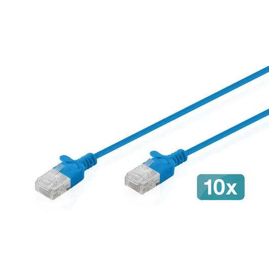 CAT6 U/UTP SLIM PA 10X5M BLUE 10X 5M LSZH AWG 32/7 BLUE