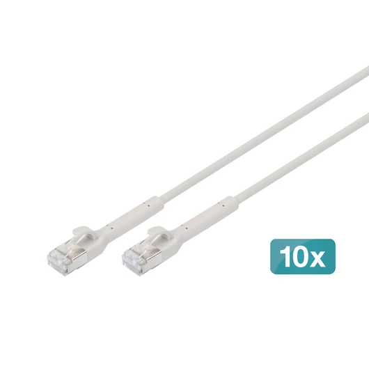 CAT 6A F-FTP BENDABLE 5M GR10X COOPER TPELSZH AWG 32/7 GREY 10X