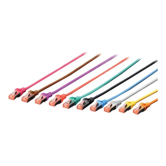 DIGITUS DK-1644-100 Digitus Premium CAT 6 SSTP patch kábel, hossza: 10m, szürke