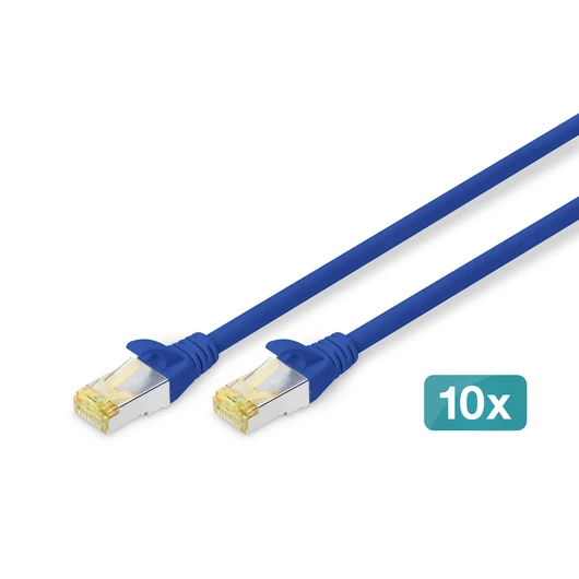 CAT 6A S/FTP PATCH CORD10P AWG 26/7 3 M 10 PIECES BLUE