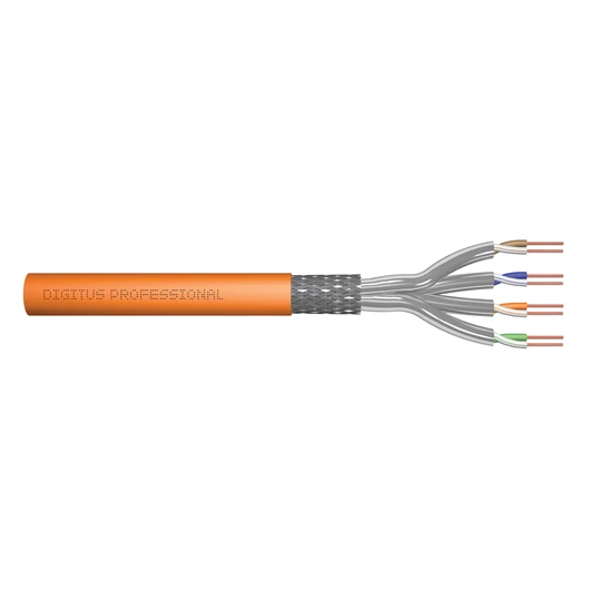 CAT 7 S-FTP INST CABLE 50M 1200 MHZ DCA AWG 23/1 ORANGE