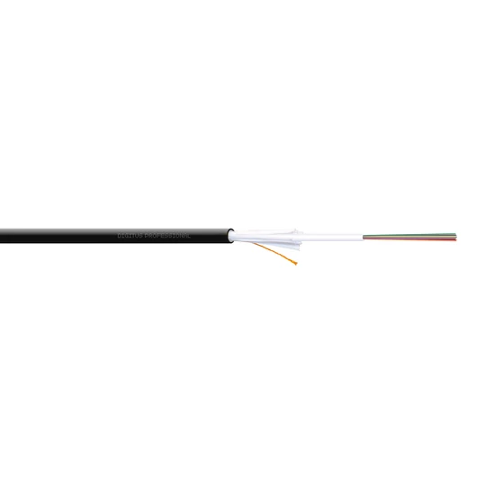INSTALLATION CABLE INDOOR/OUTD MM OM4 4 FIBERS LSZH BLACK 1 M