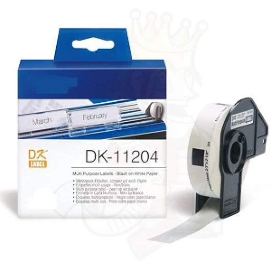 Utángyártott BROTHER DK11204 etikett IK White Box