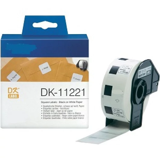 Utángyártott BROTHER DK11221 23mm x 23 mm fehér alapon fekete etikett IK IK