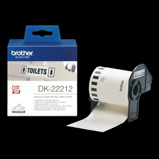 Brother DK-22212 62 mm x 15,24 m öntapadós fehér filmszalag tekercsben Brother