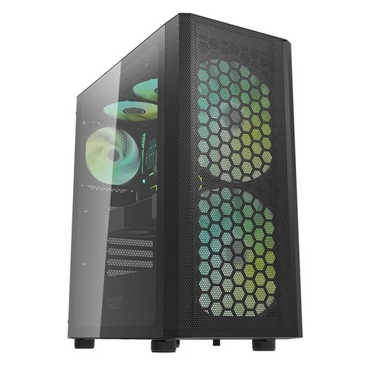 DARKFLASH DK360 ATX TG fekete számítógépház