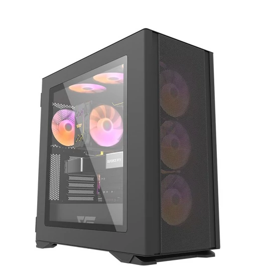 DARKFLASH DS5000 MESH ATX TG fekete számítógépház