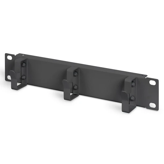 10IN CABLE MANAGEMENT PANEL 1U 3X CABLE RINGS BLACK