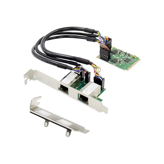 DIGITUS DN-10134 2-port Gigabit Ethernet mini PCI Express Card single lane low profile bracket Realtek chipset