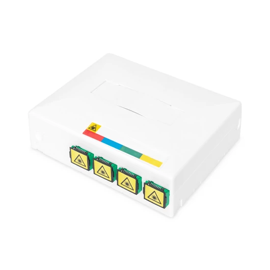 FTTH ENCLOSURE WITH 4X SC(APC) SX ADAPTER SURFACE DINRAIL MOUNT