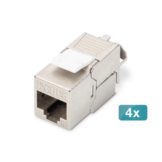 CAT 6A KEYSTONE MOD SHIELD 4PCS SHIELDED TOOL-FREE CONNECTION