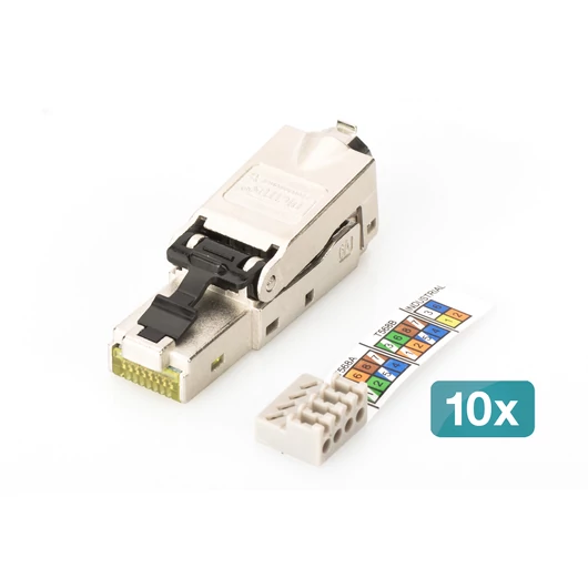 CAT 6A FIELD CONNECTOR 10X DUST CAP TIA 568-AB PROFINET