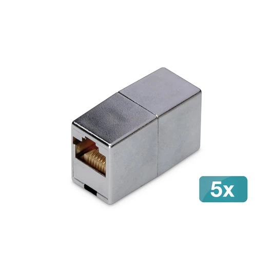 CAT5E CLASS D RJ45 MOD COUP 5X SHIELD RJ45 TO RJ45