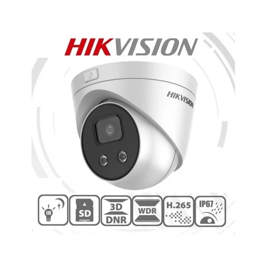 Hikvision IP turretkamera - DS-2CD2326G2-I (2MP, 2,8mm, kültéri, H265 + , IP67,EXIR50m, ICR,WDR,3DNR, PoE,SD, Darkfighter)