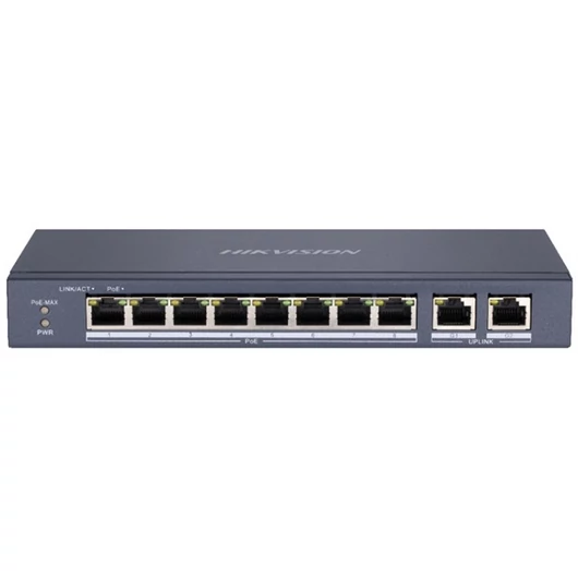 Hikvision Switch PoE - DS-3E0310P-E / M (8 port 100Mbps, 60W, 2xRJ45 1000Mbps)