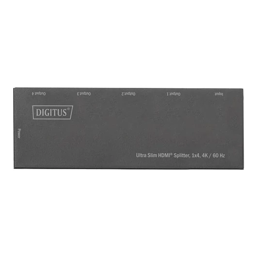 DIGITUS DS-45323 Ultra Slim HDMI Splitter 1x4 4K/60Hz HDR HDCP 2.2 18 Gbps Micro USB powered