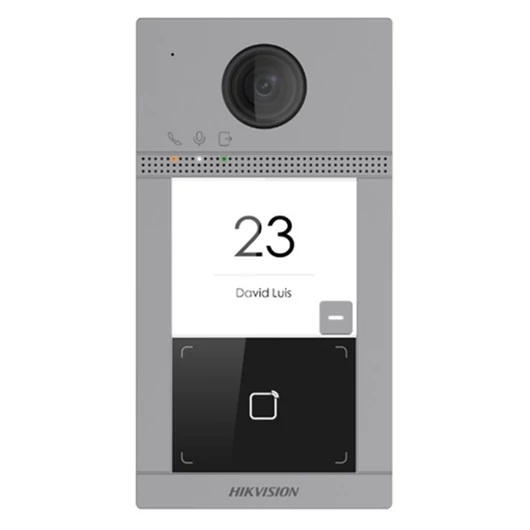 Hikvision IP kaputelefon - DS-KV8113-WME1 / FLUSH (2MP, kültéri egység, 1 lakásos, IP65, IR, I / O, wifi, Mifare)