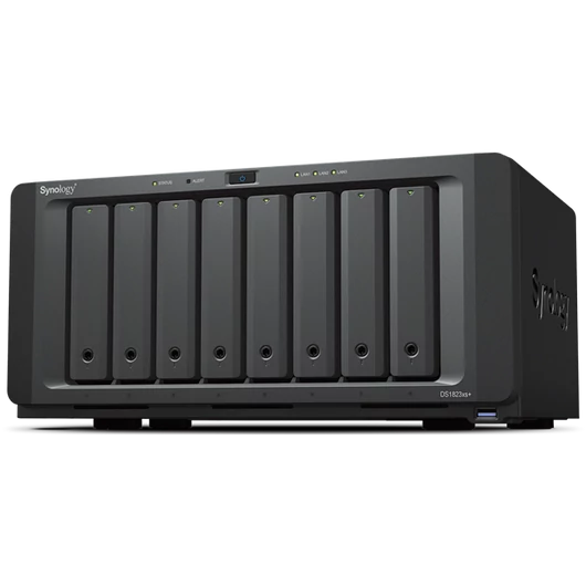 SYNOLOGY NAS 8 fiókos AMD Ryzen V1780B 4x3,6GHz, 8GB DDR4 ECC, 2x1GbE, 1x10GbE, 3xUSB3.2Gen1 - DS1823xs+