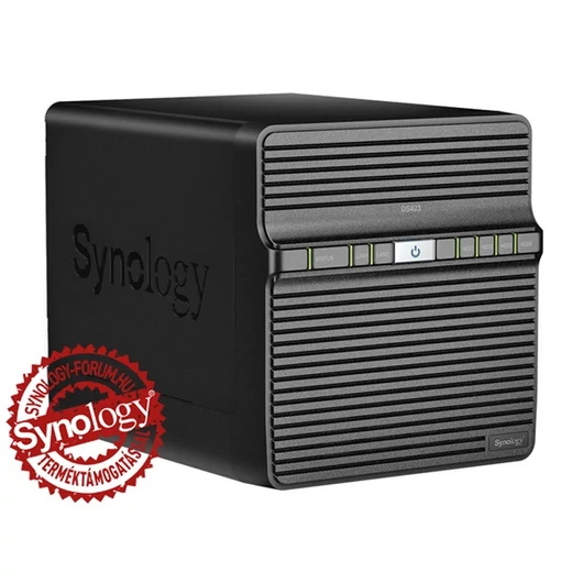 SYNOLOGY NAS 4 Fiókos Realtek RTD1619B 4x1,7GHz, 2GB DDR4, 2x1GbE, 2xUSB3.2 Gen1 - DS423