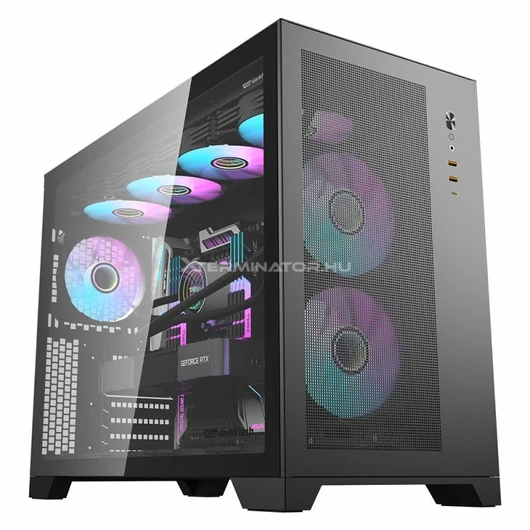 Ház darkFlash DS5000 Mesh Gaming fekete