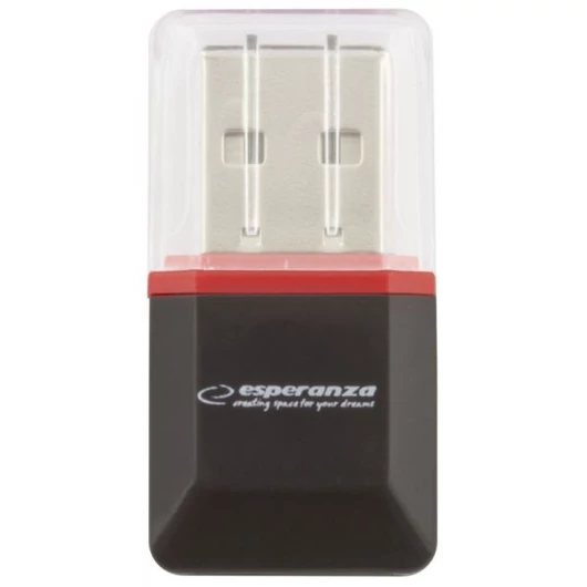 Esperanza EA134K MicroSD - USB 2.0 kártyaolvasó fekete