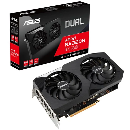 ASUS Radeon RX 6600 8GB Dual videokártya (DUAL-RX6600-8G)