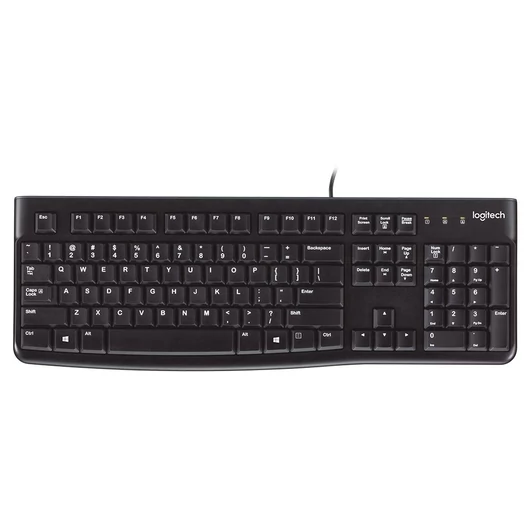 Logitech K120 USB billentyűzet fekete  (920-002491)