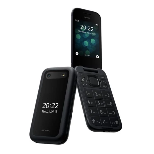 Nokia 2660 Flip Dual-Sim mobiltelefon fekete-ezüst (1GF011EPA1A01)