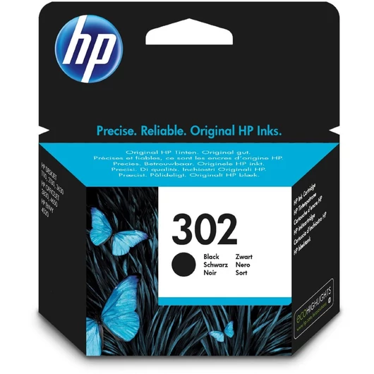 HP 302 fekete tintapatron (F6U66AE)