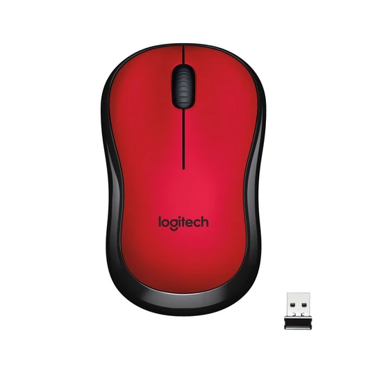 Logitech M220 Silent vezeték nélküli optikai egér piros (910-004880)