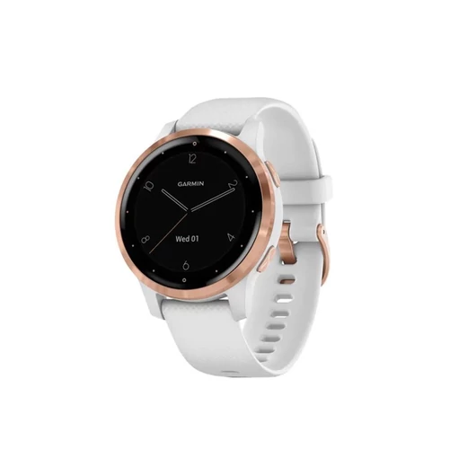 Garmin Vivoactive 4S okosóra rózsaarany, fehér csattal (010-02172-23)