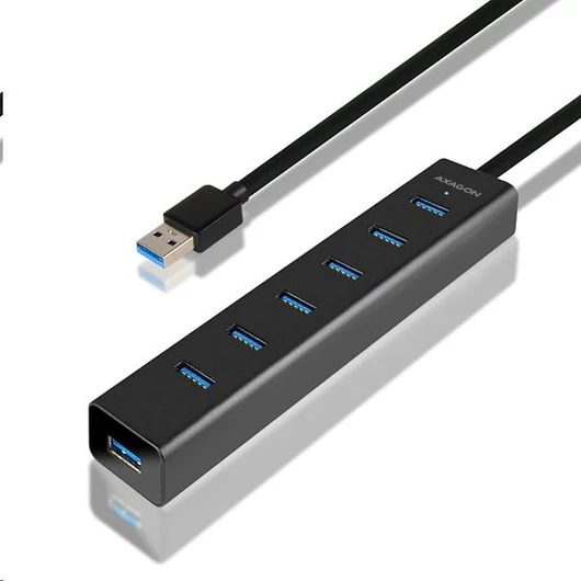 Axagon HUE-SA7BP 7 portos USB 3.0 hub gyorstöltéssel fekete